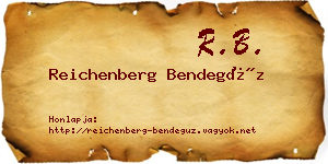 Reichenberg Bendegúz névjegykártya